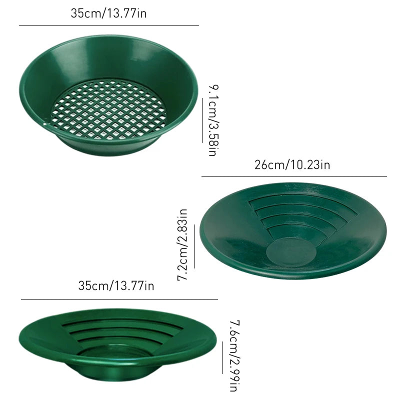 Gold Panning Pan & Sieve Set 10/14/15 Inch | Mining Kit Gold Panning Kit Richie's