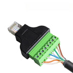 RJ45 to 8-Pin Screw Terminal Block Connector for CCTV DVR Network Terminal Adapter Richie's
