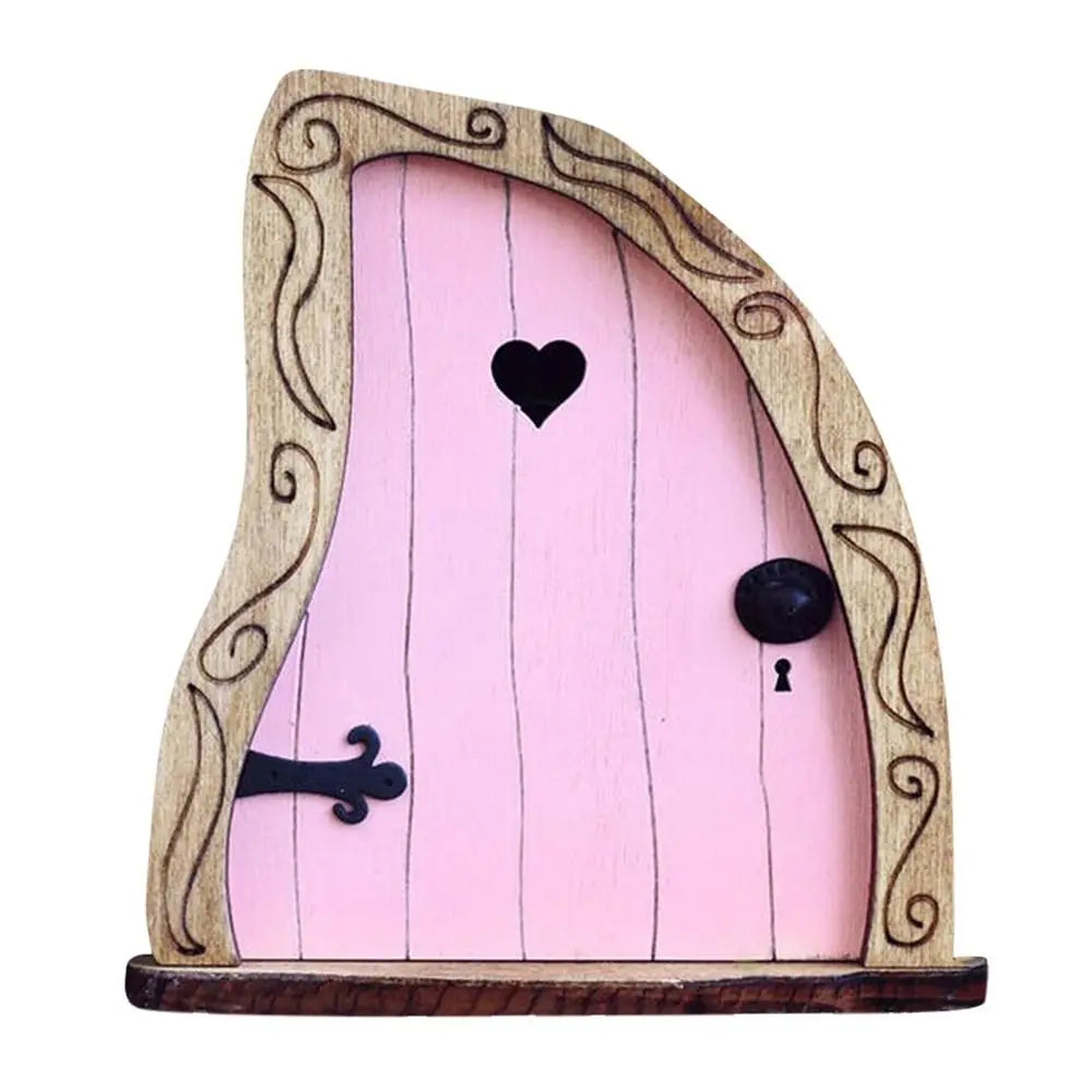 Wooden Fairy Gate Garden Sculpture – Fairy Tale Figurine Garden Sculpture Richie's Type A