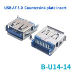 5-Pack USB 3.0 Female Sockets – 90° & 180° Type-A & Type-B USB Connector Socket Richie's B-U14-14 3.0 CPI 5PCS