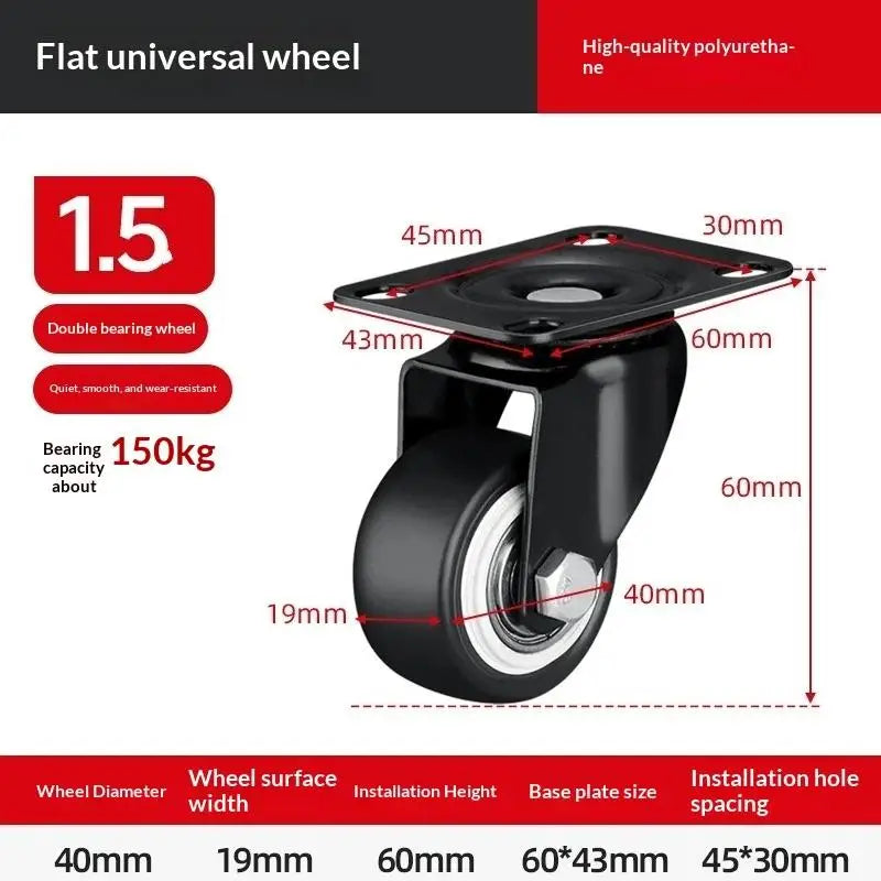 Heavy Duty 360° Swivel Caster Wheels for Furniture & Cabinets Swivel Caster Wheels Richie's A1