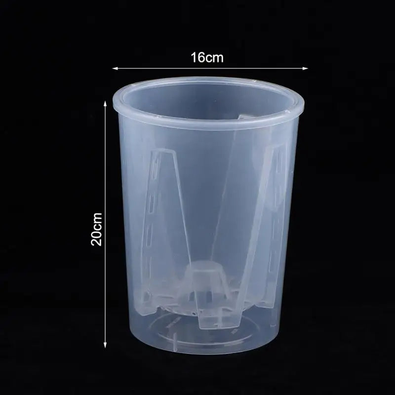 Self-Watering Transparent Plastic Flower Pot – Double Layer Self-Watering Planter Pot Richie's 16CM