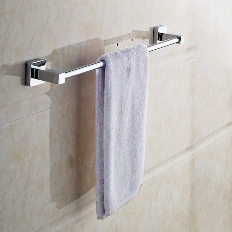 HOBHE Single Towel Bar Rack Stainless Steel Chrome 60cm Towel Bar Rack Richie's