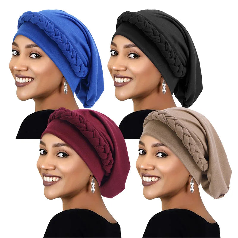 Women's Braided Elastic Turban Head Wrap | Islamic Headwear Turban Head Wrap Richie's