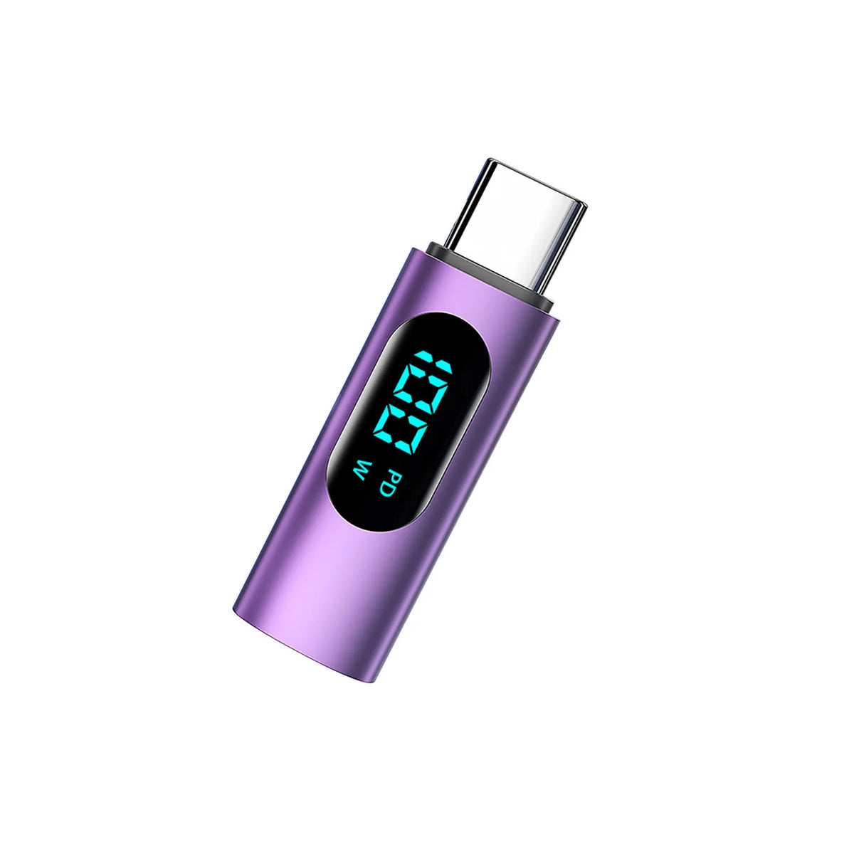 100W PD USB-C Adapter LED Power Display Fast Charging | FUCHU USB-C Charging Adapter Richie's Purple