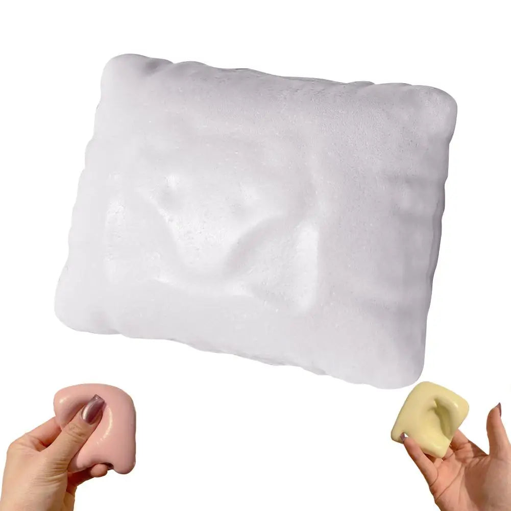Squishy Pillow Squeeze Toy – Slow Rising Sensory Fidget for Kids Squishy Fidget Toy Richie's White