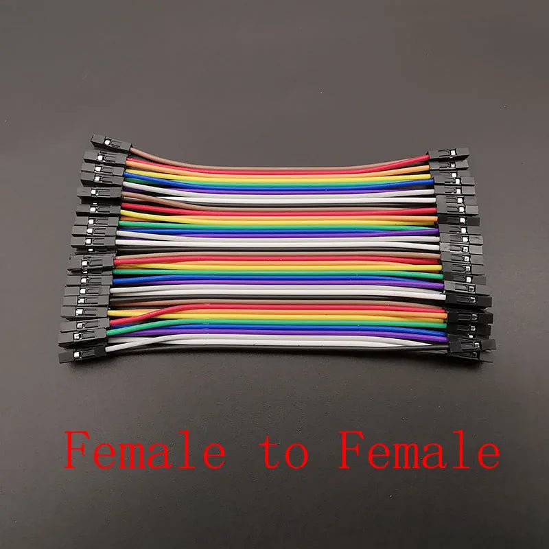 40-Pin Jumper Wires M2M M2F F2F Breadboard Dupont Cables Arduino Jumper Wire Set Richie's Female to Female Length 10CM