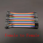 40-Pin Jumper Wires M2M M2F F2F Breadboard Dupont Cables Arduino Jumper Wire Set Richie's Female to Female Length 10CM