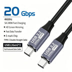 240W USB-C Cable 20Gbps 4K60Hz Fast Charging | FUCHU USB-C Cable Richie's