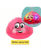 LED Rotating Spray Ball Bath Toy for Toddlers & Pool Play Kids Bath Toy Richie's MIA14-red