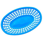 Reusable Oval Plastic Food Serving Basket – Snack & Hot Dog Tray Food Serving Basket Richie's Blue