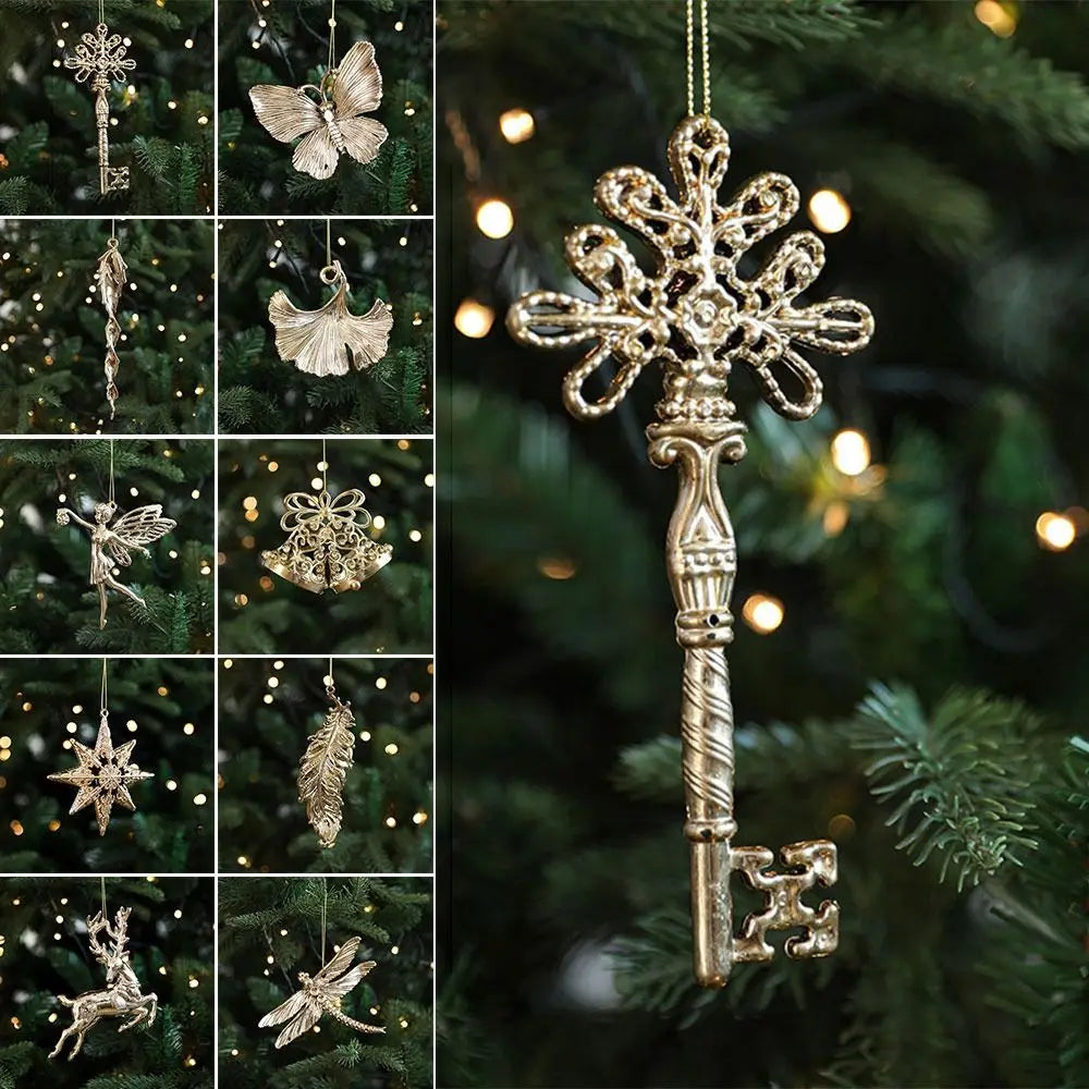 Gold Angel & Snowflake Christmas Tree Hanging Ornaments Christmas Ornaments Richie's