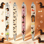 4-Pack Dachshund Ballpoint Pens – Cute Black Ink Novelty Pens Novelty Ballpoint Pens Richie's