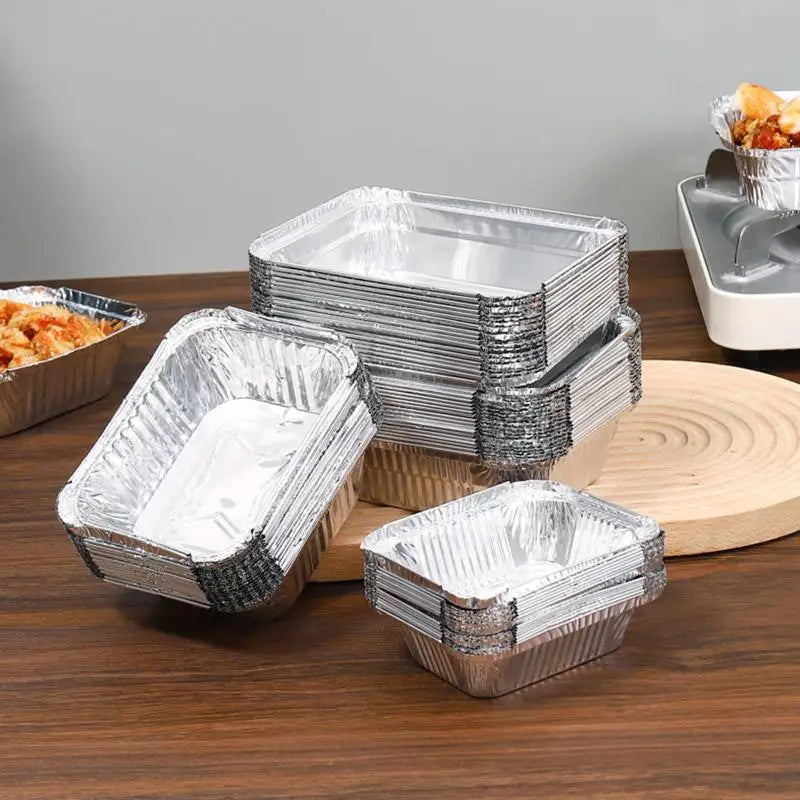 50-Pack Disposable Aluminum Drip Pans for BBQ & Grilling Disposable Drip Pans Richie's