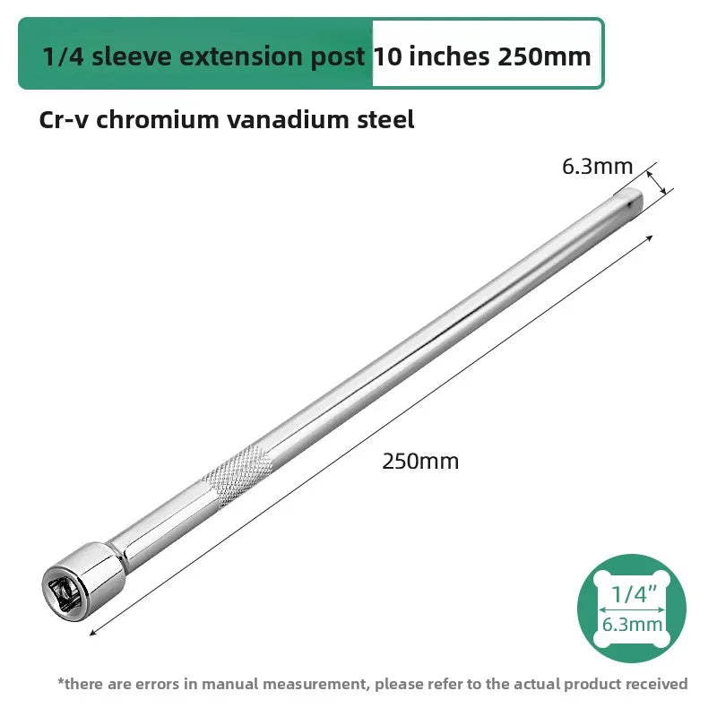 1/4" Drive Socket Extension Rod Set – 50 to 250mm Alloy Steel Socket Extension Rod Richie's 10inch250mm