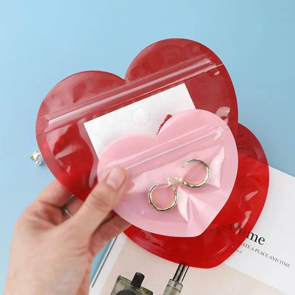 20PCS Heart Shaped Self-Sealing Gift Bags – Jewelry & Candy Gift Packaging Bags Richie's