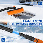 Extendable Car Snow Brush & Ice Scraper – 65–80cm Telescopic Car Snow Brush Richie's