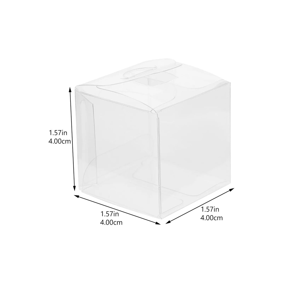 10Pcs Clear PVC Candy Boxes Square Plastic Favor Packaging Party Favor Boxes Richie's