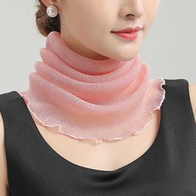 Women's Anti-UV Chiffon Neck Scarf – Multi-Style Sun Cover Women's Sun Scarf Richie's 04