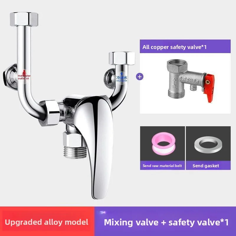 Thermostatic Mixing Valve – Brass Shower Faucet Accessory Kit Thermostatic Mixing Valve Richie's Alloy Valve2