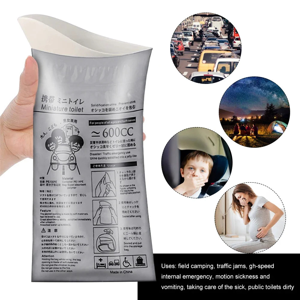 Portable Emergency Urine Bags 600ml Travel Urinal Bags 4–20 Pack Emergency Urinal Bag Richie's