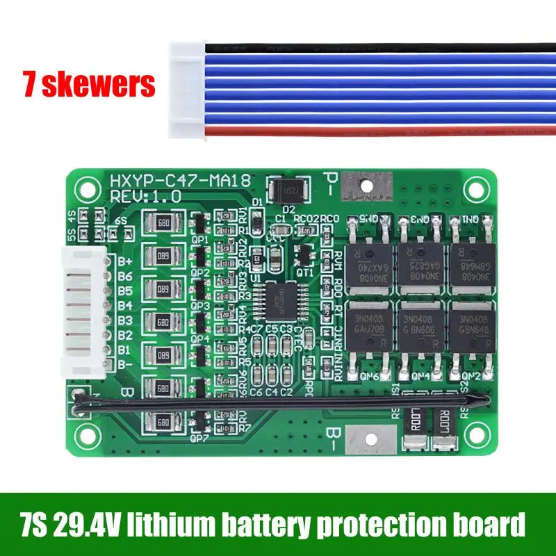 18650 BMS Protection Board 4S-7S 16.8V-29.4V 18A Li-ion Balance BMS Protection Board Richie's A4 7S