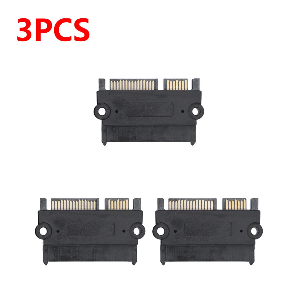 SATA 22-Pin Male to Female Power Data Adapter Converter SATA Cable Adapter Richie's 3 PCS