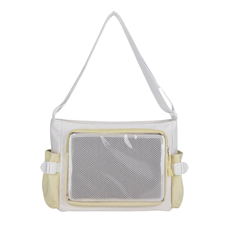 Transparent Ita Crossbody Bag – Large Capacity Shoulder Bag Crossbody Shoulder Bag Richie's white yellow 37x24x15cm