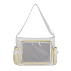 Transparent Ita Crossbody Bag – Large Capacity Shoulder Bag Crossbody Shoulder Bag Richie's white yellow 37x24x15cm