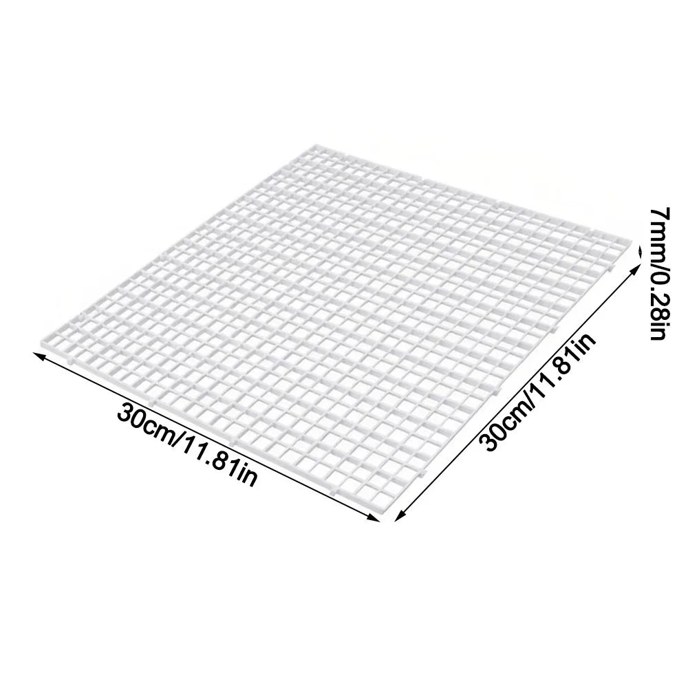 Fish Tank Isolation Plate – Spliceable Hollow Bottom Filter Aquarium Filter Plate Richie's White-30-30cm
