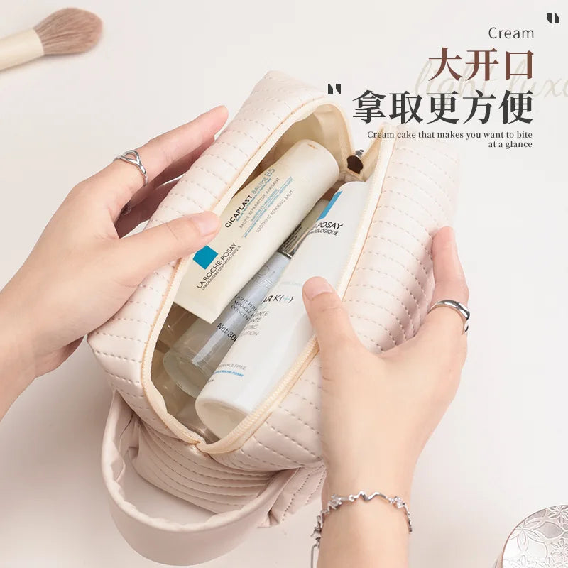 Women's PU Makeup Bag Waterproof Travel Toiletry Organizer Cosmetic Travel Bag Richie's
