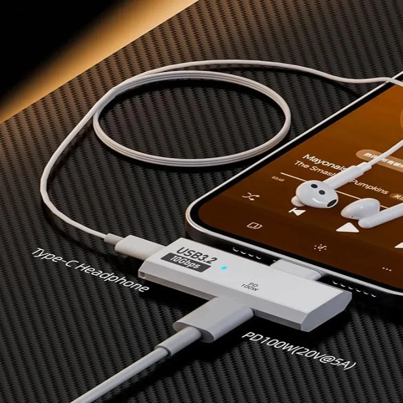 L-Shape USB-C Right Angle Adapter 100W PD Fast Charge 10Gbps USB-C Adapter Richie's