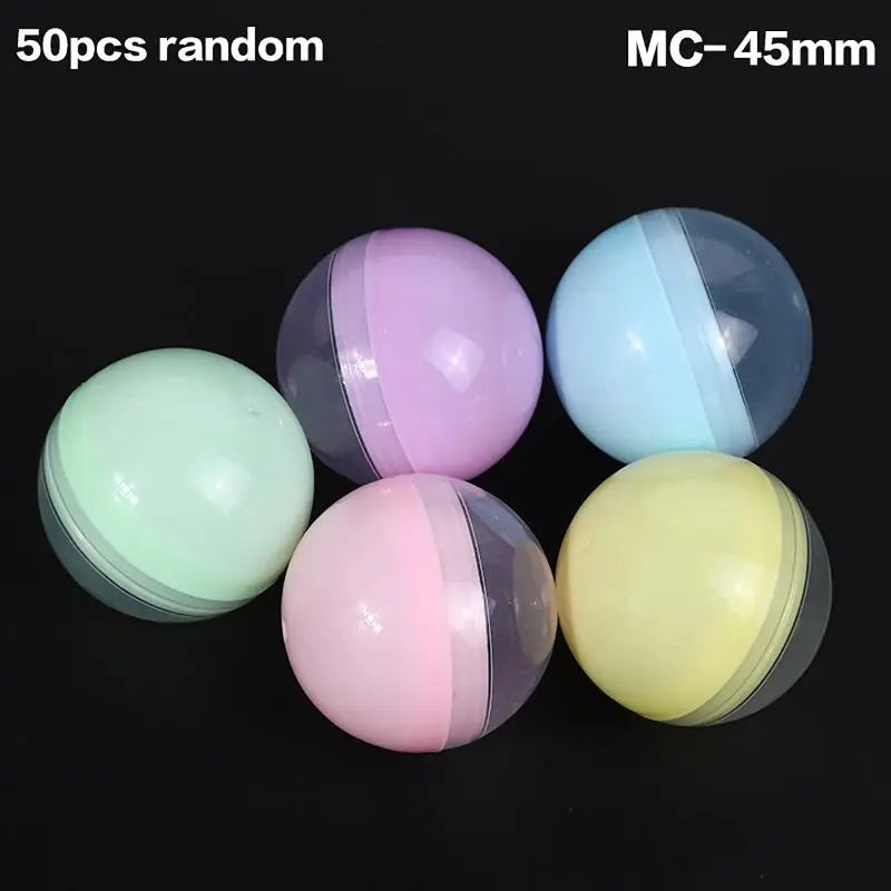50PCS Refillable Plastic Capsule Balls 28-55MM Party Toy Eggs Capsule Toy Eggs Richie's MC-45MM