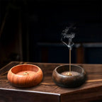 Wooden Incense Holder Bowl Heart Sutra Carved Mini Censer Incense Holder Richie's