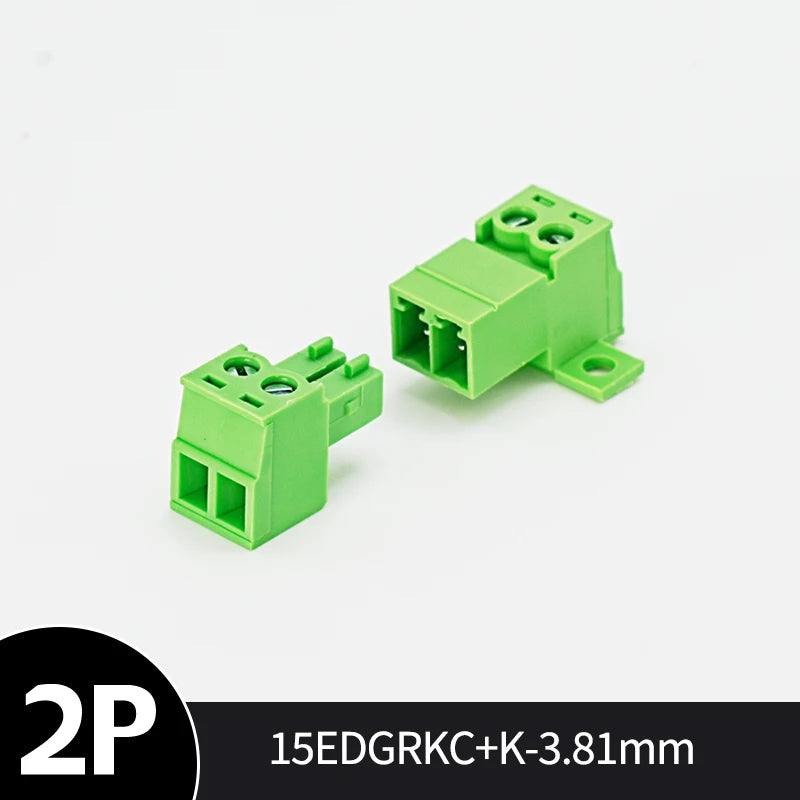 Solderless PCB Screw Terminal Connector Set 15EDGKC 3.81mm PCB Terminal Connector Richie's 2P 3.81mm 1 set