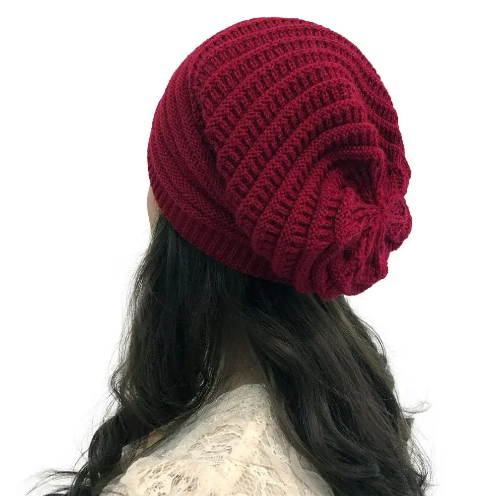 Unisex Knit Wool Baggy Beanie Hat – Oversized Winter Ski Cap Knit Beanie Hat Richie's