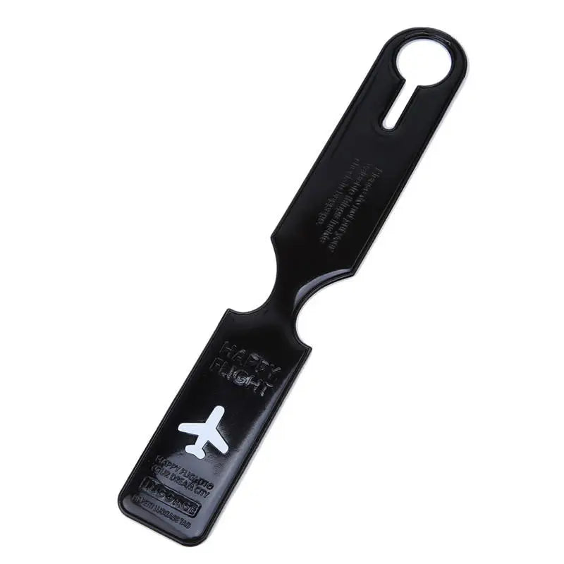 PVC Luggage Tag Holder – Suitcase ID Baggage Label Cover Luggage Tag Holder Richie's Black