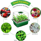 12-Cell Plastic Seedling Trays – 4/5/6 Pack Germination Grow Box Seedling Nursery Tray Richie's
