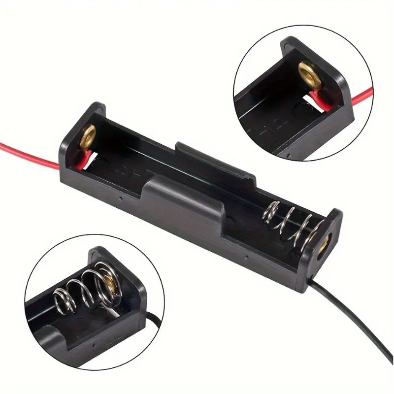 5pcs 18650 Battery Holder Storage Box Case with Wire Lead Battery Holder Case Richie's