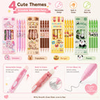 4 Erasable Gel Pens 0.5mm Cartoon Design | School Supplies Erasable Gel Pens Richie's