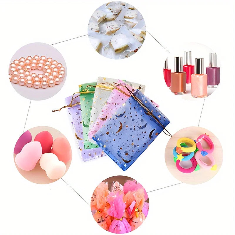 50 PCS Polyester Gift Bags – Jewelry, Wedding & Holiday Storage Gift Storage Bags Richie's