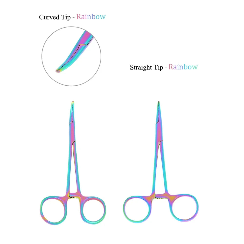 Stainless Steel Straight Hemostat Clamp for Pet Grooming Pet Grooming Clamp Richie's Rainbow 1Pcs Straight Head