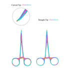 Stainless Steel Straight Hemostat Clamp for Pet Grooming Pet Grooming Clamp Richie's Rainbow 1Pcs Straight Head