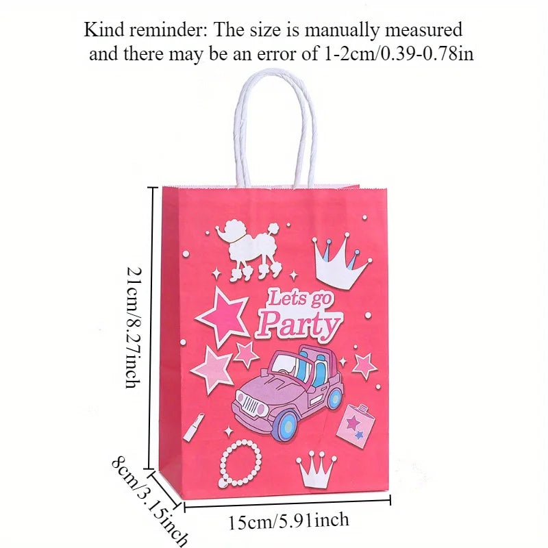 Kraft Paper Gift Tote Bags – Cartoon Birthday & Holiday (4/8pk) Gift Paper Bags Richie's