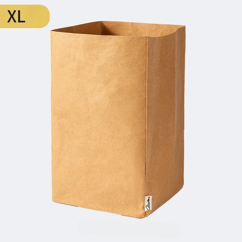 Washable Kraft Paper Storage Bag – Collapsible Beige Organizer Kraft Paper Organizer Richie's XL 1pc