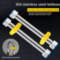 304 Stainless Steel Corrugated Braided Plumbing Hose 1/2" Water Pipe Corrugated Plumbing Hose Richie's DN15 5M