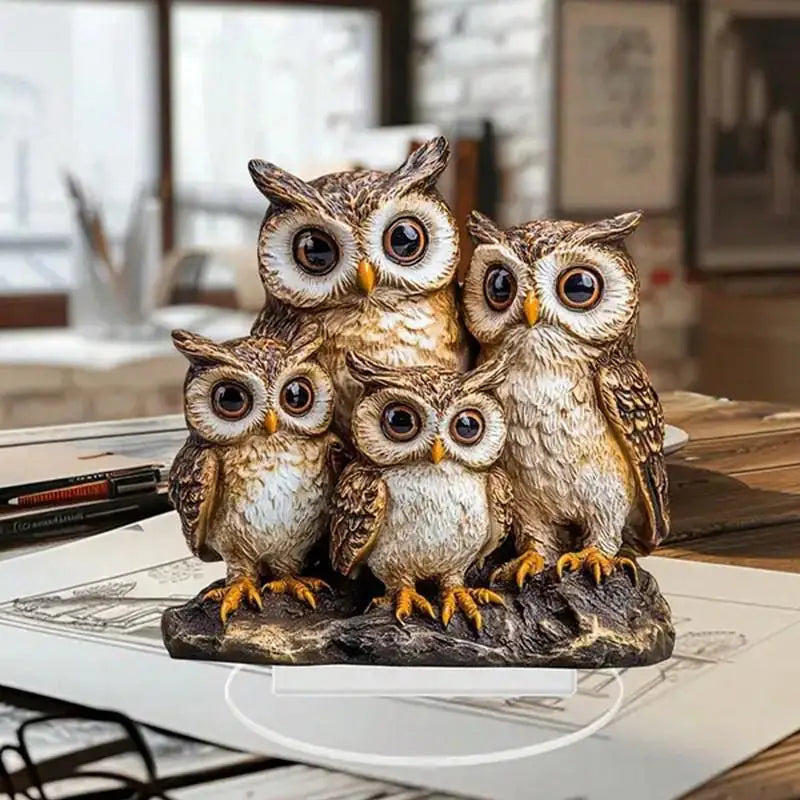 2D Anime Owl Statue Acrylic Desktop Decor & Gift Figurine Decorative Figurine Richie's 2
