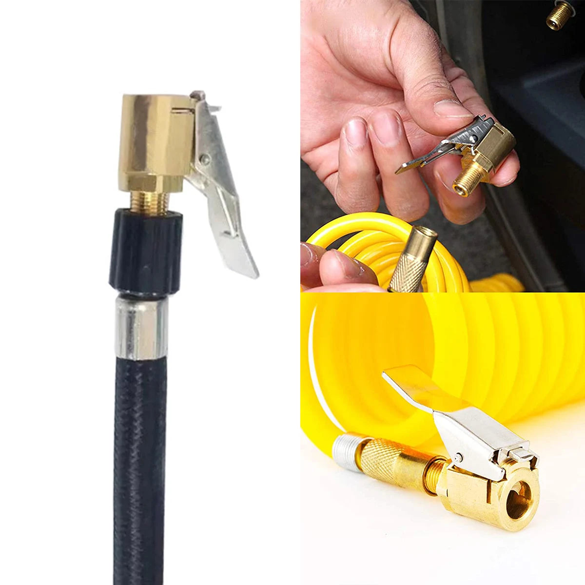 Brass Car Tire Valve Adapter – Quick-Release Air Pump Connector Tire Valve Adapter Richie's