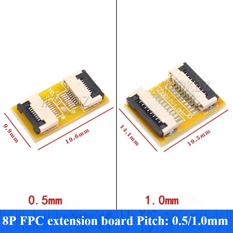 FPC FFC Flat Cable Adapter Board 1.0mm Pitch 4–60 Pin FPC FFC Adapter Board Richie's 8P 1.0MM spacing