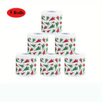 5 Rolls Christmas Toilet Paper – Santa Holiday Design Napkins Novelty Holiday Paper Richie's Christmas tree